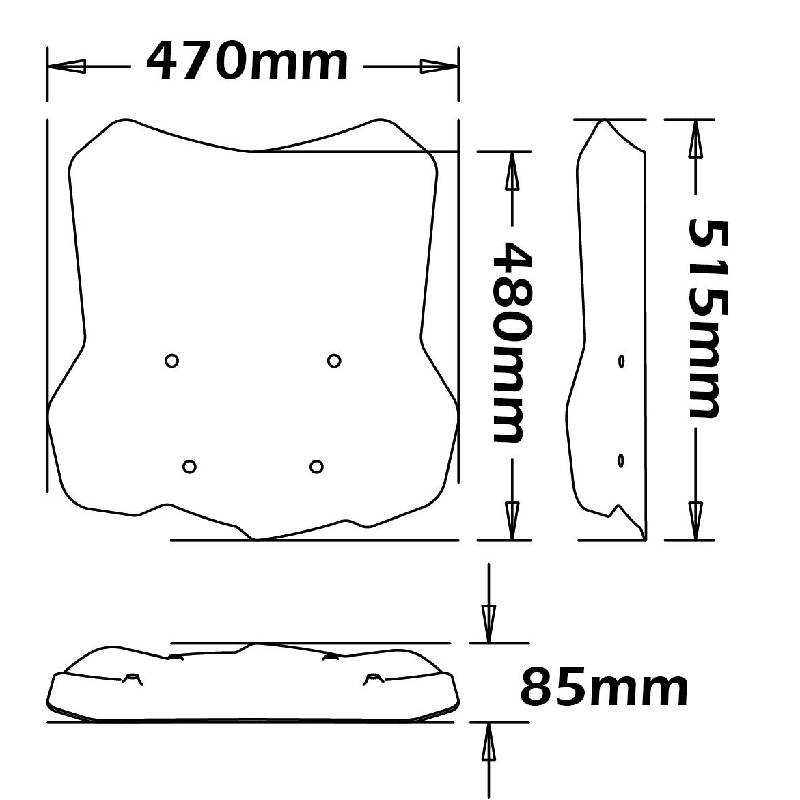 Parabrisas alto para soportes originales bmw f 750 gs 18-